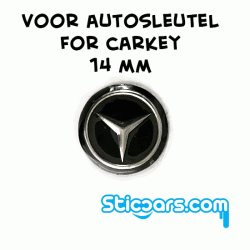 Aluminium 14mm Mercedes sleutelsticker Aluminium 14mm Mercedes sleutelsticker