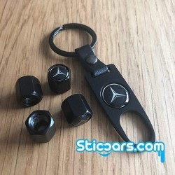 Mercedes Ventieldopjes met sleutelhanger Mercedes Ventieldopjes met sleutelhanger