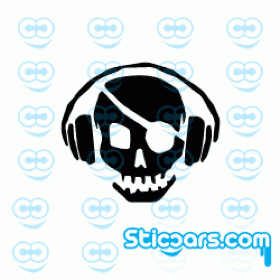 3018 Music skull pirate