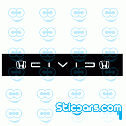 1407 honda civic remlichtsticker 30 x 55