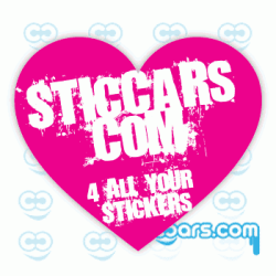1562 Sticcars hart roze wit 11 cm 1562 Sticcars hart roze wit 11 cm