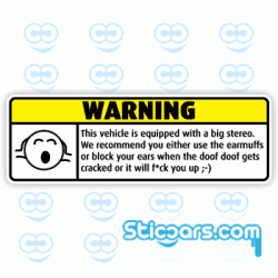 1547 Warning Big Stereo 10 cm 1547 Warning Big Stereo 10 cm