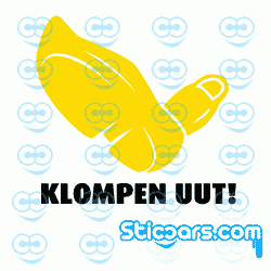 1607 Klompen Uut geel zwart