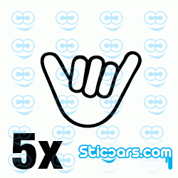 1960 Hang Loose naafkapsticker 5x