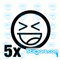 1961 Angry-screaming emoticon naafkapsticker 5x