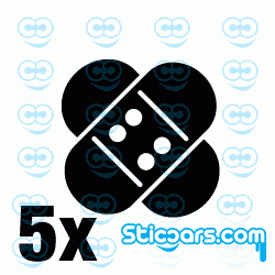 1966 pleister naafkapsticker 5x 1966 pleister naafkapsticker 5x