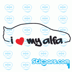 1985 I love my alfa rood hart