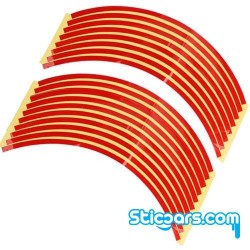 16 reflecterende velgen stickers rood 16 reflecterende velgen stickers rood