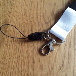 Keycord wit met eigen tekst  Keycord wit met eigen tekst