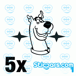 2418 Subaru Scooby naafkapsticker 5x