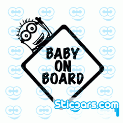 3133 Minion baby on board 3133 Minion baby on board