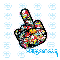 3418 Middlefinger stickerbomb full color 9,5x12 cm 3418 Middlefinger stickerbomb full color 9,5x12 cm
