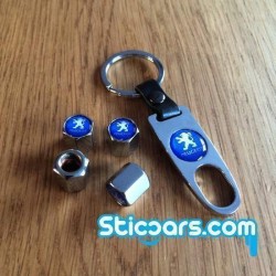 Peugeot Ventieldopjes met sleutelhanger nr9 Peugeot Ventieldopjes met sleutelhanger nr9