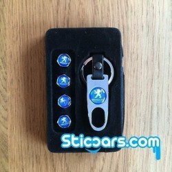 Peugeot Ventieldopjes met sleutelhanger nr9 Peugeot Ventieldopjes met sleutelhanger nr9