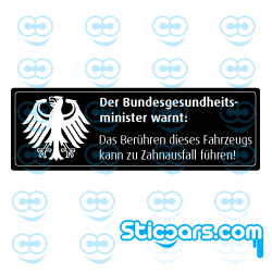 3536 der bundesgesundheitsminister warnt 12x4 cm 3536 der bundesgesundheitsminister warnt 12x4 cm