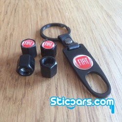 Fiat Ventieldopjes met sleutelhanger nr133 Fiat Ventieldopjes met sleutelhanger nr133