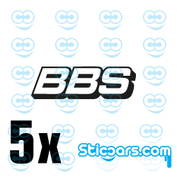 3435 BBS naafkapsticker 5x 3435 BBS naafkapsticker 5x