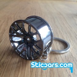 75 Tuning velg sleutelhanger chrome donker 75 Tuning velg sleutelhanger chrome donker