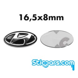Aluminium 16,5x8mm Hyundai sleutelsticker Aluminium 16,5x8mm Hyundai sleutelsticker