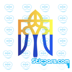 4649 Ukraine coat of arms seal national emblem 7x10 cm