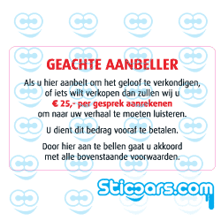 3609 geachte aanbeller 15x9 cm 3609 geachte aanbeller 15x9 cm