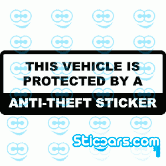0584 This vehicle is protected by a anti-theft Sticker