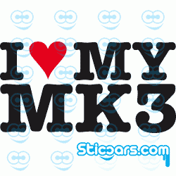 0829 I Love my MK3 rood hart 0829 I Love my MK3 rood hart