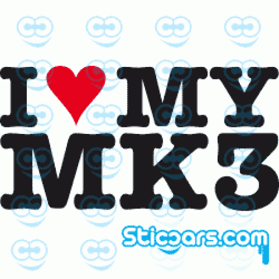 0829 I Love my MK3 rood hart