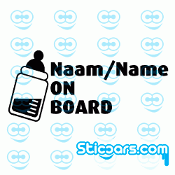 1015 Baby on board met eigen naam 1015 Baby on board met eigen naam