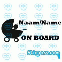 1016 Baby on board met eigen naam