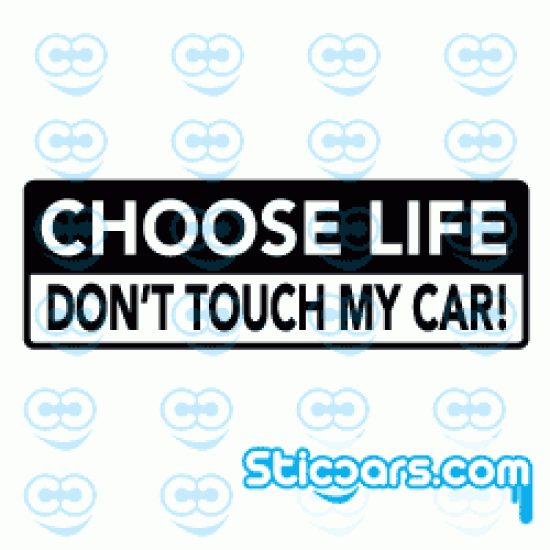 1134 Choose life don't touch my car