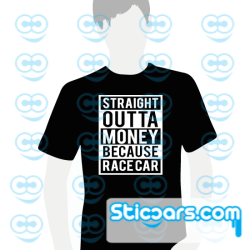 3844 t-shirt out of money racecar