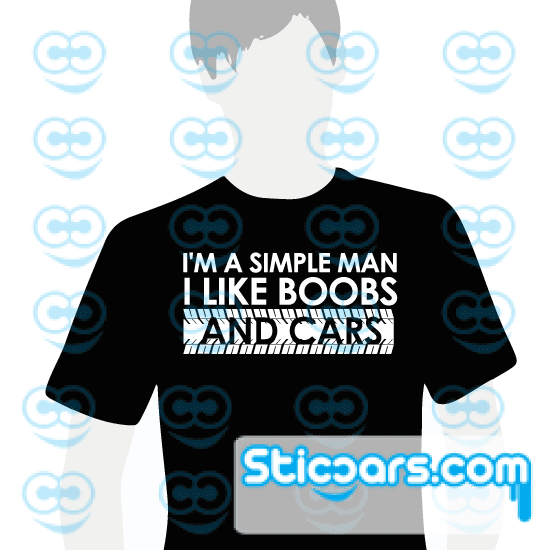 3845 t-shirt simple man boobs cars