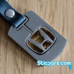 26 Honda sleutelhanger met leer